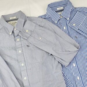2 Abercrombie & Fitch Men's Medium Muscle Fit‎ Button Down Shirt Casual